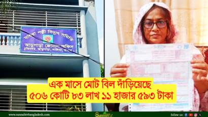 মাগুরায় ২৩৫ ইউনিট বিদ্যুতের বিল ৫০৬ কোটি টাকা!